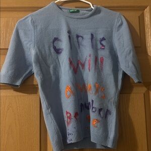 United Colors Of Benetton Blue V-Neck Sweater